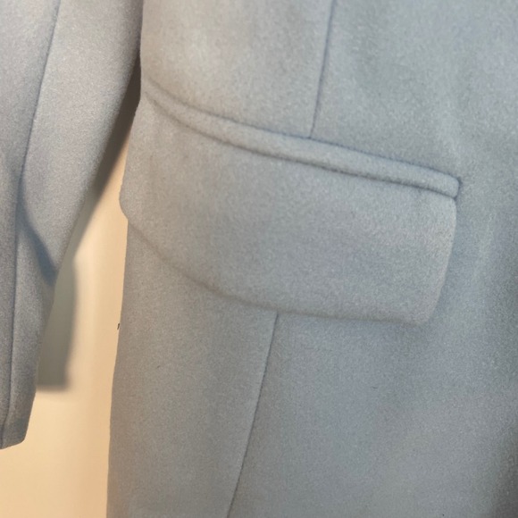 Allegra K Women's Light Blue Lapel Long Sleeve Button Front Blazer Coat Size S - Picture 9 of 11